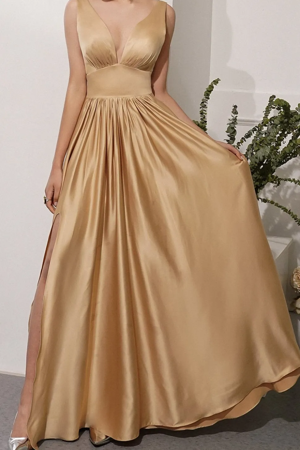 Vestidos de Cerimónia Longo de Dourado
