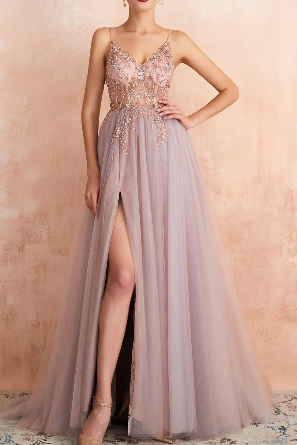 Vestidos de Cerimónia Longos Azuis Com Fenda