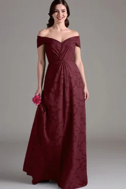 Vestidos Para Casamento Convidada Eucalipto Linha-A Longo Fora do Ombro