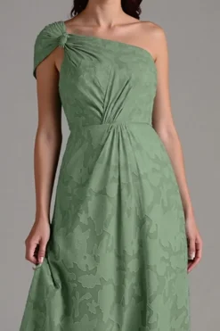 Vestidos Para Casamento Convidada Linha-A Longo Um Ombro
