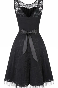 Vintage elegante vestido de renda verde escuro