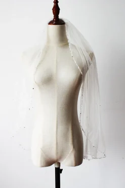 Véu de noiva de bico artesanal branco