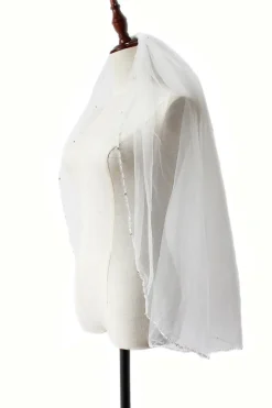 Véu de noiva de bico artesanal branco