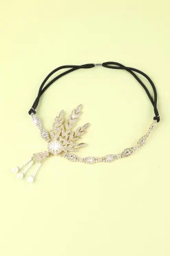 White Beaded Pearls 1920s Flapper Headband