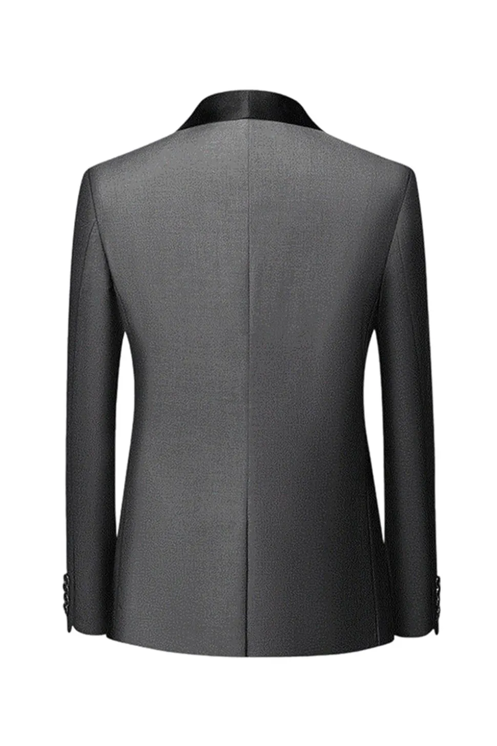 Xaile Cinzento Lapela Single Breasted Ternos Masculinos