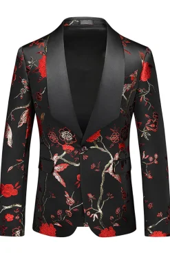 Xaile roxo lapela Jacquard 3 peças homens ternos de baile