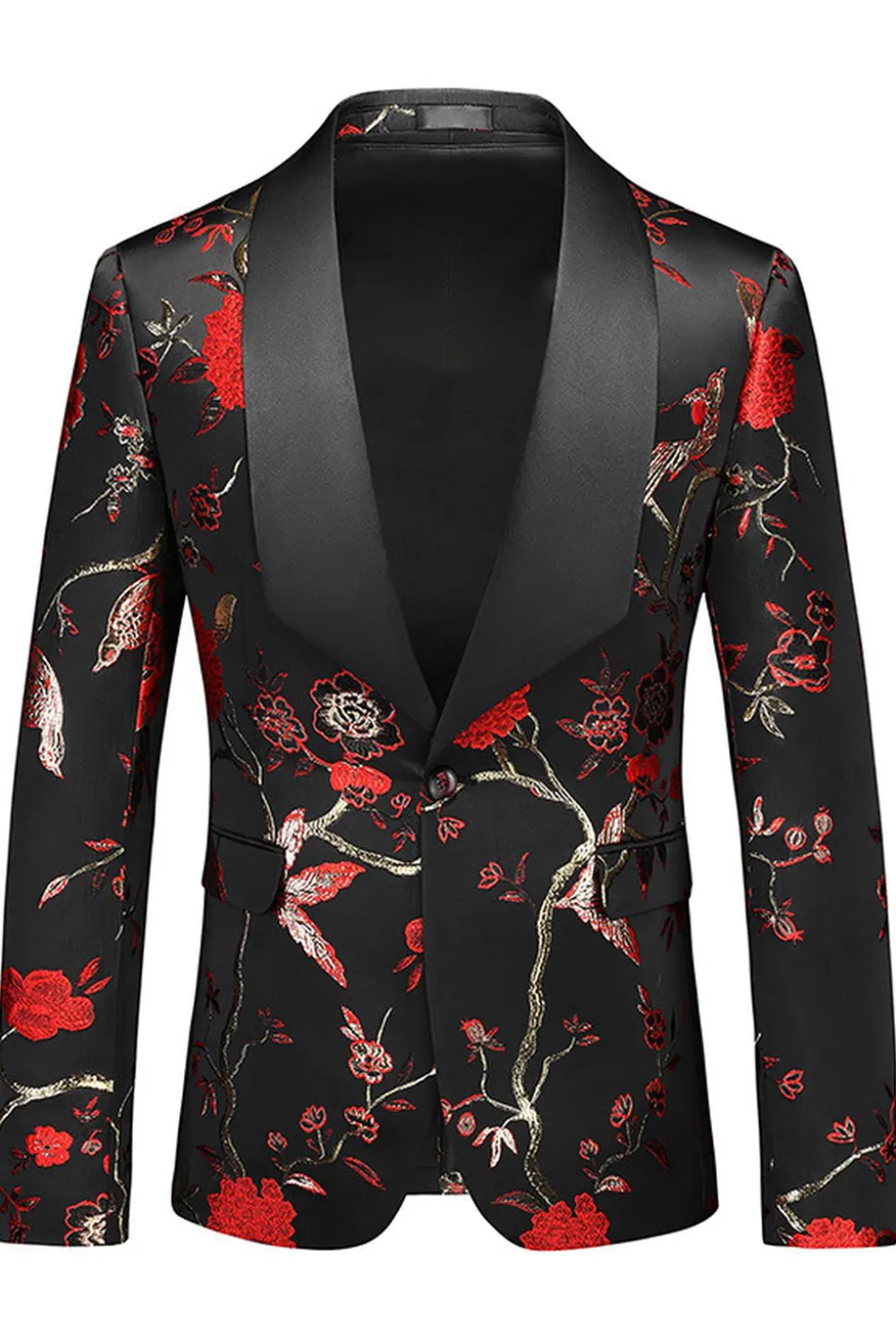 Xaile roxo lapela Jacquard 3 peças homens ternos de baile