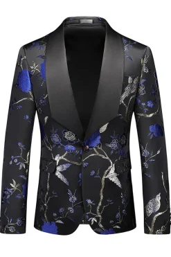 Xaile roxo lapela Jacquard 3 peças homens ternos de baile