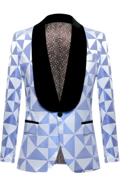 Xale Amarelo Lapela 2 Peças Geometrical Ternos Masculinos