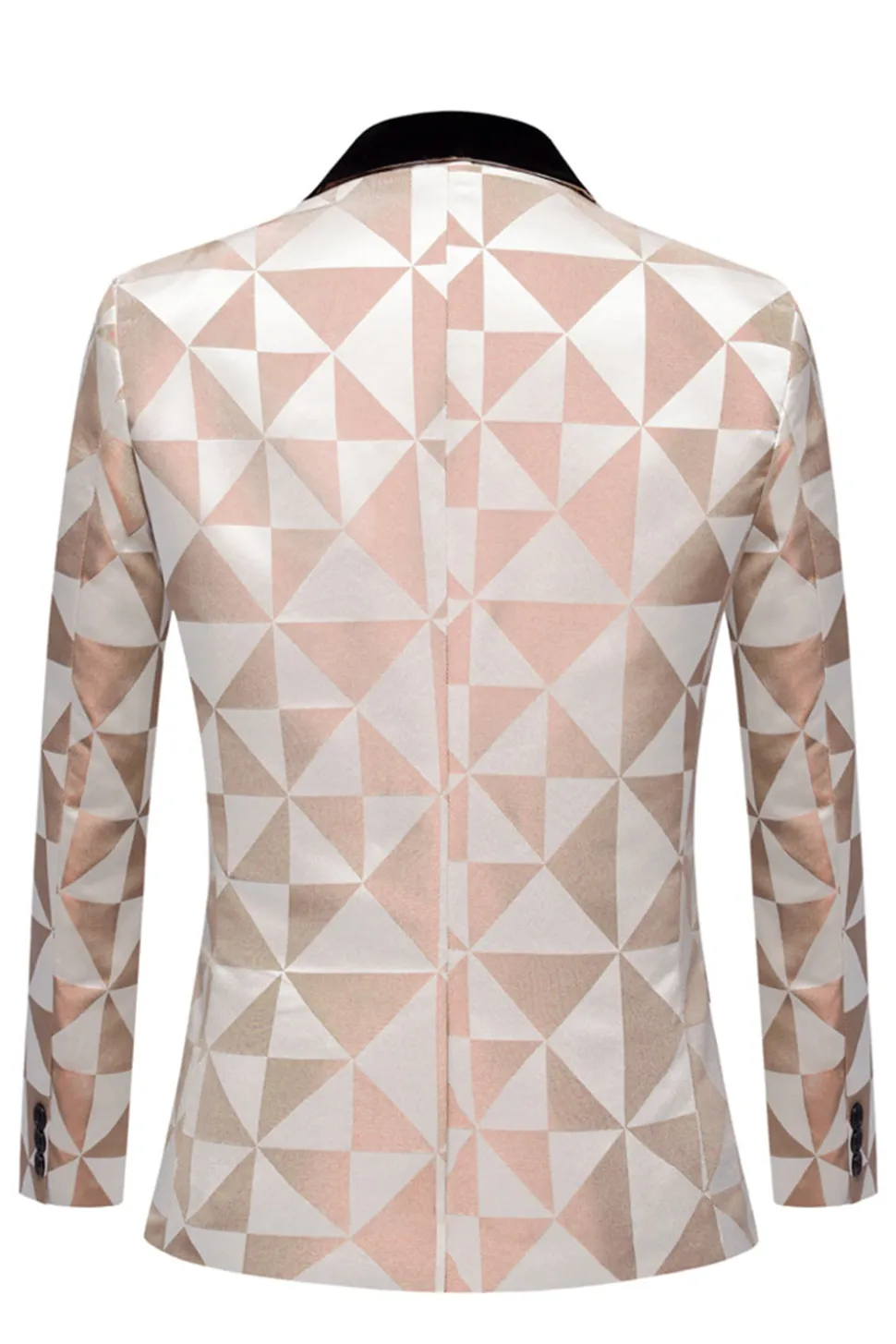 Xale Amarelo Lapela 2 Peças Geometrical Ternos Masculinos