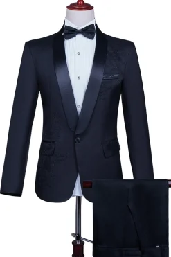 Xale Branco Lapela Slim Fit 2 Peças Terno de Baile de Formatura Masculino com Missangas