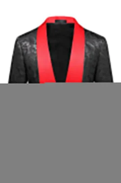 Xale Preto Lapela Um Botão 2 Peças Homens Prom Suits