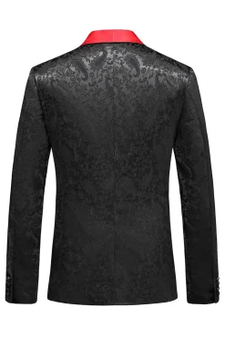 Xale Preto Lapela Um Botão 2 Peças Homens Prom Suits