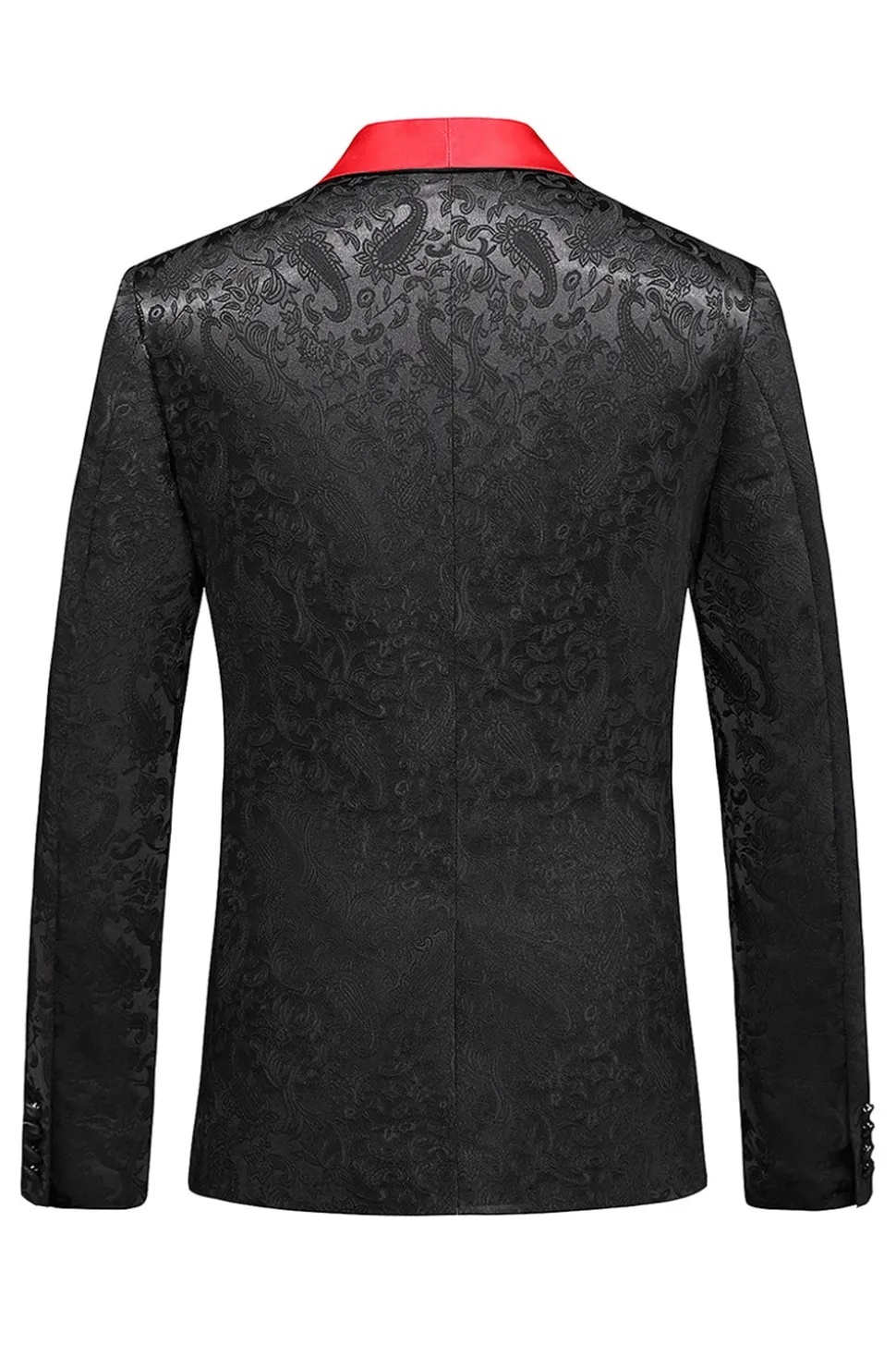 Xale Preto Lapela Um Botão 2 Peças Homens Prom Suits