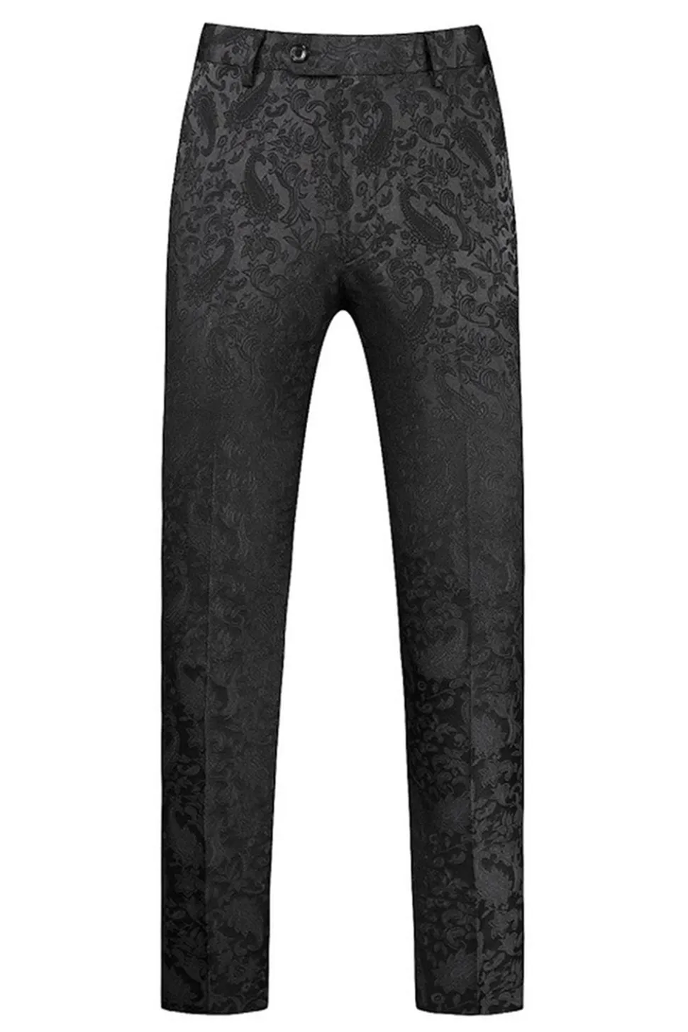 Xale Preto Lapela Um Botão 2 Peças Homens Prom Suits
