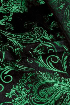 Xale Verde Lapela Um Botão Jacquard Blazer Masculino Prom