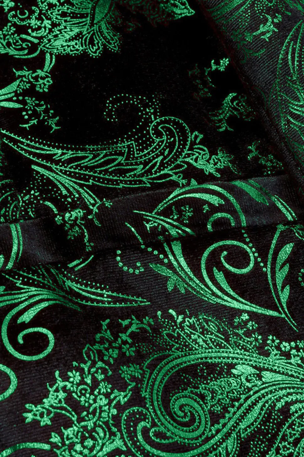 Xale Verde Lapela Um Botão Jacquard Blazer Masculino Prom